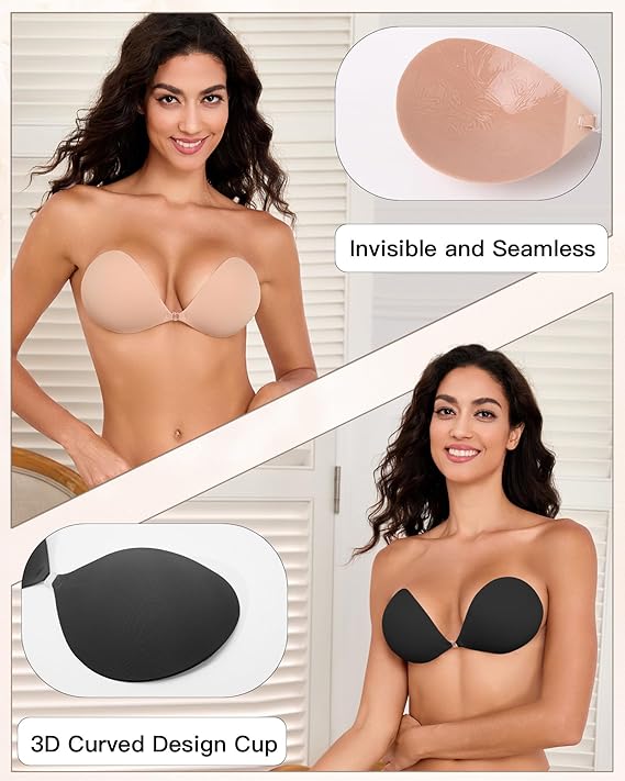 Women's Seamless Invisible Silicone Adhesive Bra